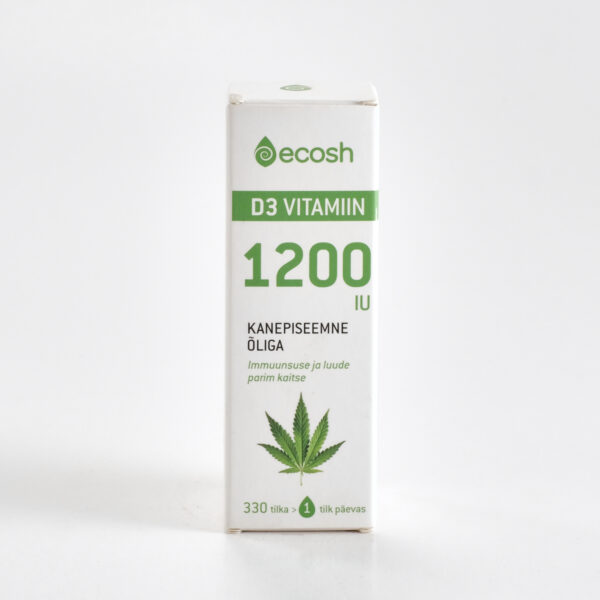 Vitamiin D3 1200 IU kanepiõliga 10ml Ecolab Life OÜ